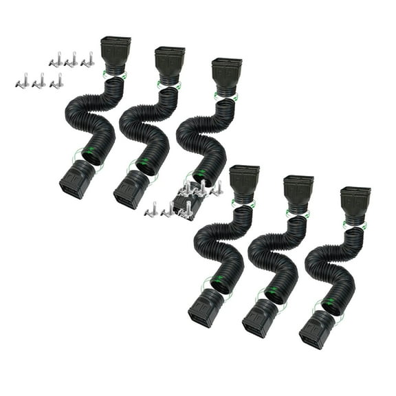 2Pcs Adjustable Downspout Extension Corrugated Drain Pipe Flexible Outdoor Gutter Water Spout For Rainwater Downspouts Plumbing Fittings