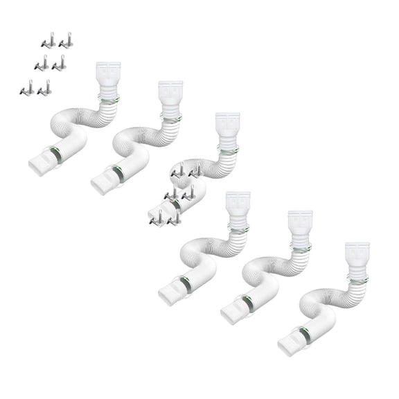 2Pcs Adjustable Downspout Extension Corrugated Drain Pipe Flexible Outdoor Gutter Water Spout For Rainwater Downspouts Plumbing Fittings