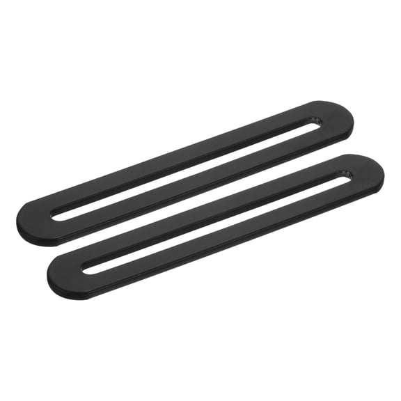 2Pcs Adjustable Flat Mending Plate Support with Slot, 4.33 x 0.75 Inch Stainless Steel Slotted Straight Brace Brackets for Wooden Furniture, Black