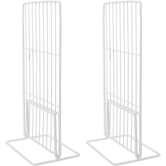 2Pcs Adjustable Freezer Divider, Expandable Wire Shelf Organizer for Chest Freezer, Refrigerator, Supermarket - Width Can Be Extended to 32-34CM/height 29CM, White