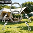 thumbnail image 1 of 2Pcs Adjustable Picture Hanging Wire Kit, 3.3/6.5/9.8FT Upgrade Mirror Frame Hanging Kit, Heavy Duty Durable Stainless Steel Rope for Hanging Mirrors, Billboards, Basket Flowerpot(Silver2,118x1"), 1 of 6