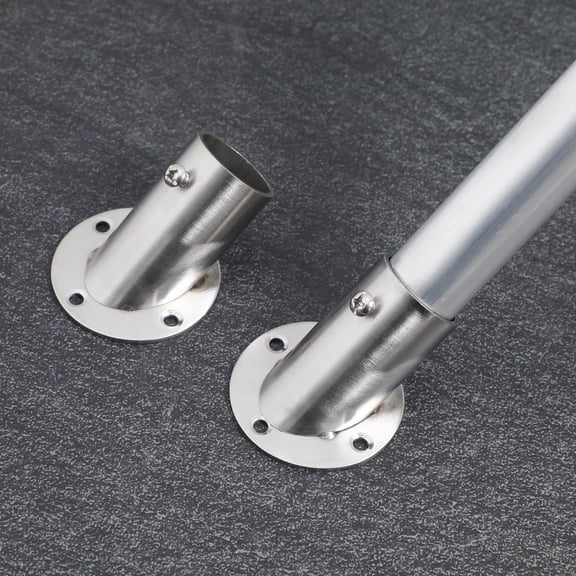 2 Pieces Adjustable Stainless Steel Socket Bracket Support Holders for Closet Rod Flanges Installation Hardware