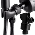 thumbnail image 1 of 2Pcs Adjustable Wall Mount Shower Head Holder Bracket, Metal Handheld Shower Arm Mount with Stainless Steel Gasket, for Bathroom, Black, By Preplabs, 1 of 9