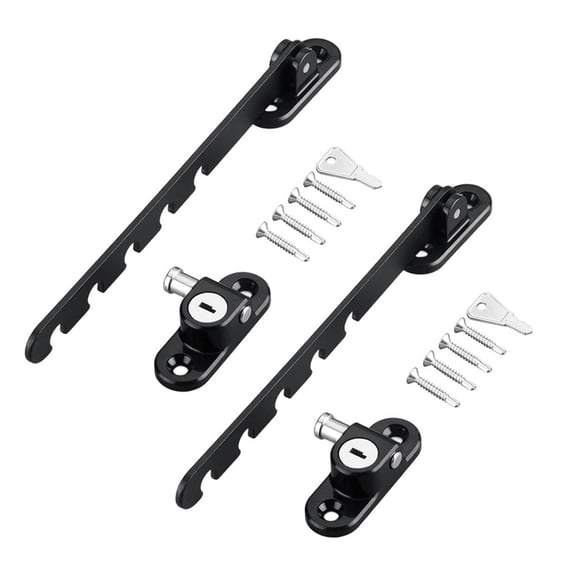 2Pcs Adjustable Window Lock Limiter For Multi Stage Wind And Home Safety