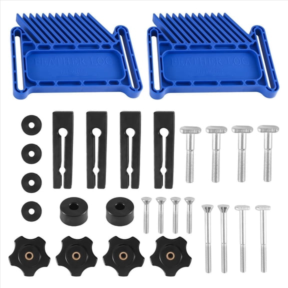 2Pcs Adjustable Woodworking Tools Board for Table Saws, Router Tables & Band Saw with T-Slots, Miter Slots-Blue