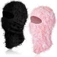 thumbnail image 1 of 2Pcs Adult Distressed Balaclava Ski Mask Full Face Knitted Balaclava Windproof Cool Ski Mask for Cold Weather, 1 of 6