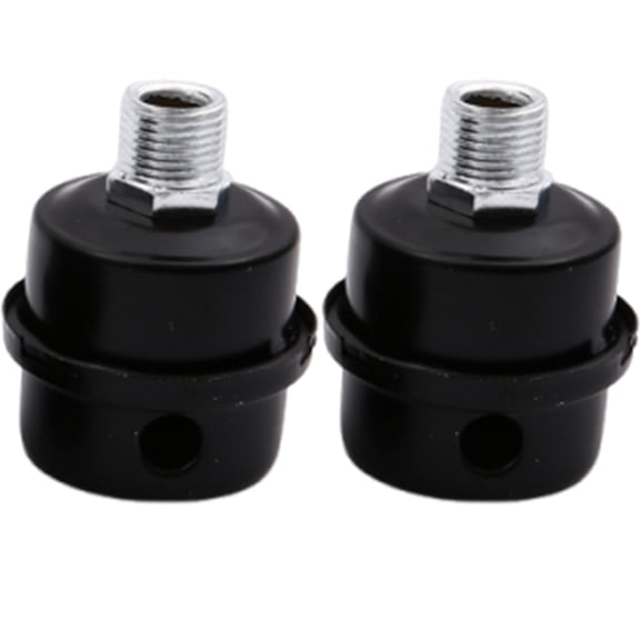 2Pcs Air Compressor Intake Filter Noise Muffler Silencers Squelch Muffler