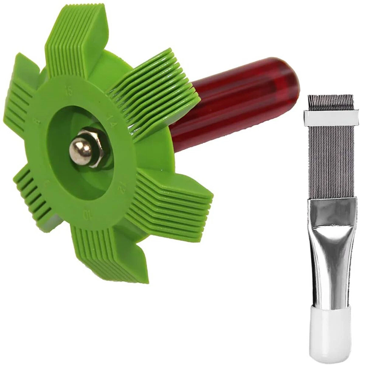 2Pcs Air Conditioner Fin Kit A/C Coil Comb Cleaning Brush Condenser ...