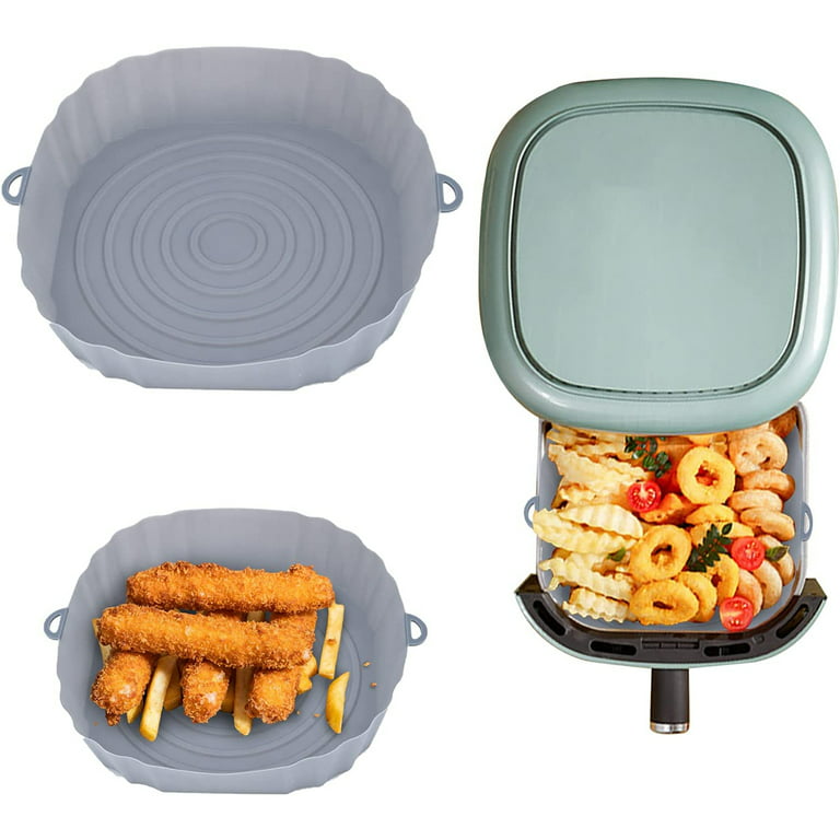  Air Fryer Silicone Pots, 2 Pieces Food Grade Reusable