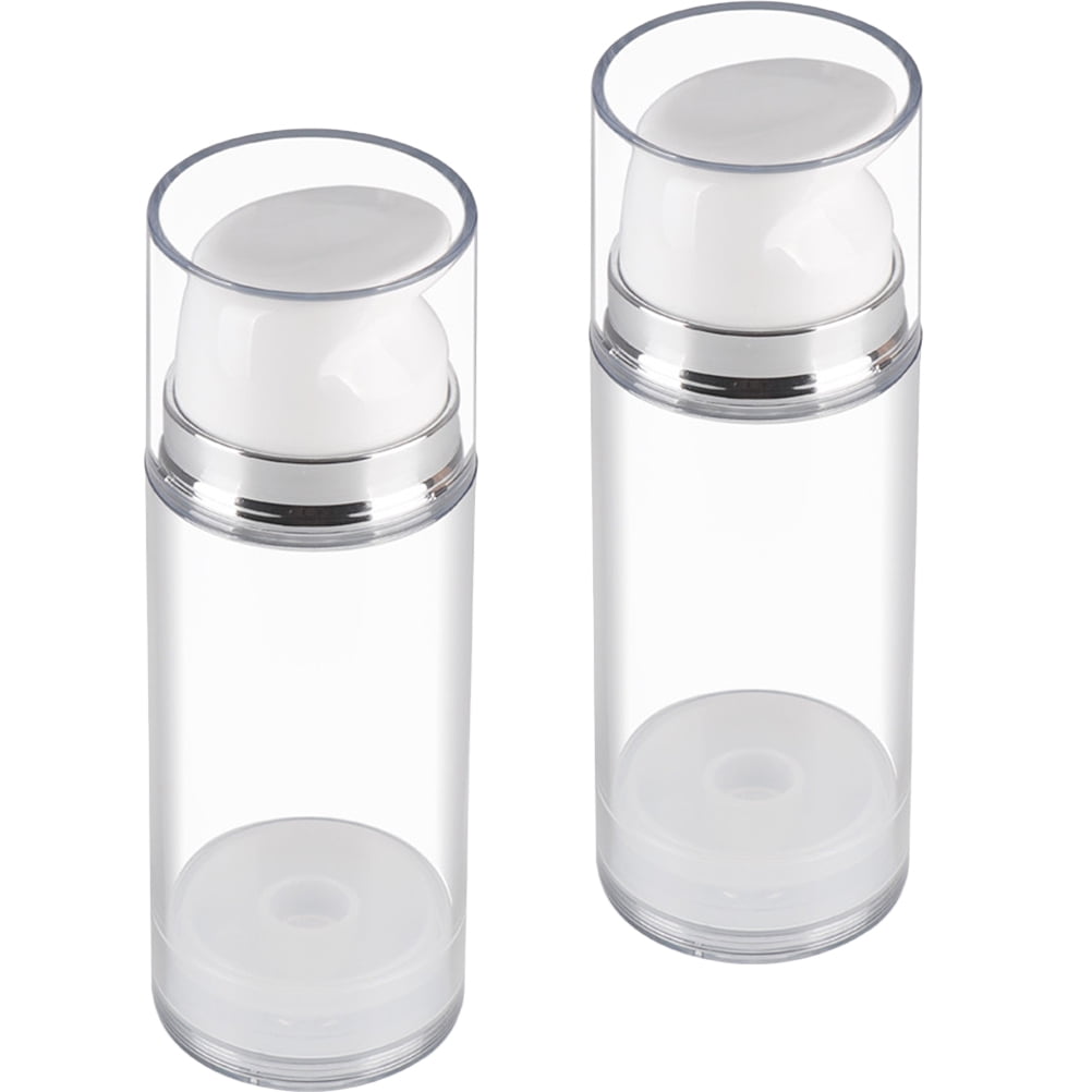2Pcs Airless Empty Refillable Pump Bottle Airless Vacuum Pump Bottle for Travel