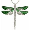 thumbnail image 1 of 2Pcs Alloy Enamel Dragonfly Big Pendants Pendant Charm with Rhinestone Platinum Pendant Decoration for Necklace Bracelet Jewelry Making 57x64x5mm Hole: 2mm, 1 of 2