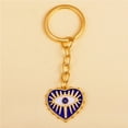 thumbnail image 1 of 2Pcs Alloy Key Chains Rotationable Clasp Keyring Evil Blue Eye Love Heart Pendant Keychain Women Car Key Bag Decoration Accessor, 1 of 6