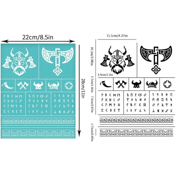 2Pcs Alphabet Silkscreen Stencil Reusable Self-Adhesive Silk Screen Printing Symbol and Number Craft Template for Painting on Wood or Fabric DIY T-Shirt 8.7x11 Inches