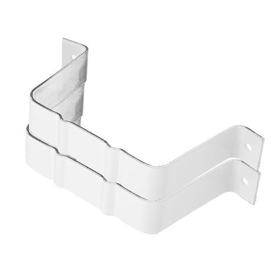 2Pcs Aluminum Alloy Downspout Adapter White with Locator Secure Fit for Gutter Hose Extension