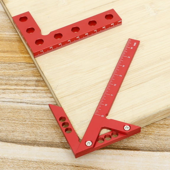 2Pcs Aluminum Alloy Mini Square Center Finder Tool Accurate Small Square Measuring Tool Easy to Read for Woodworking