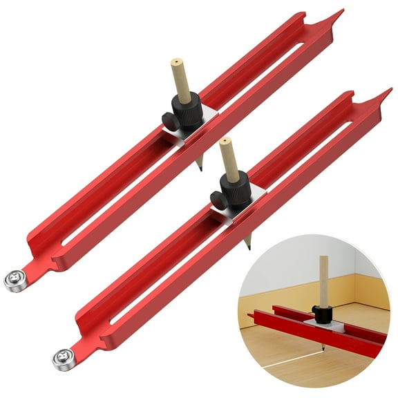 2Pcs Aluminum Alloy Profile Scribing Ruler Precision Contour Scribe Tool Flexible to Use Profile Duplicator Tool for Wood