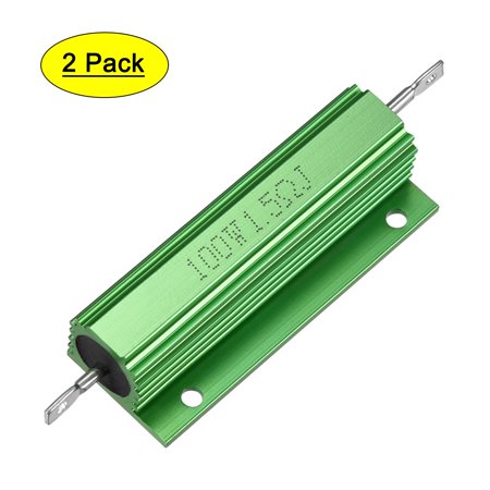 2Pcs Aluminum Case Resistor 100W 1.5 Ohm Wirewound for Replacement Converter