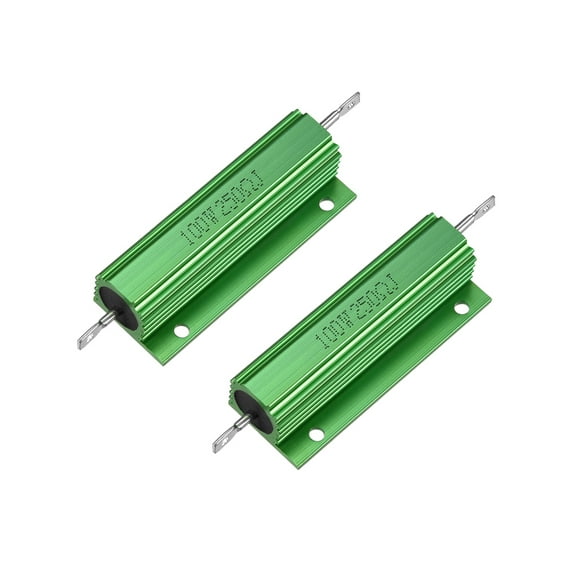2Pcs Aluminum Case Resistor 100W 250 Ohm Wirewound for Replacement Converter