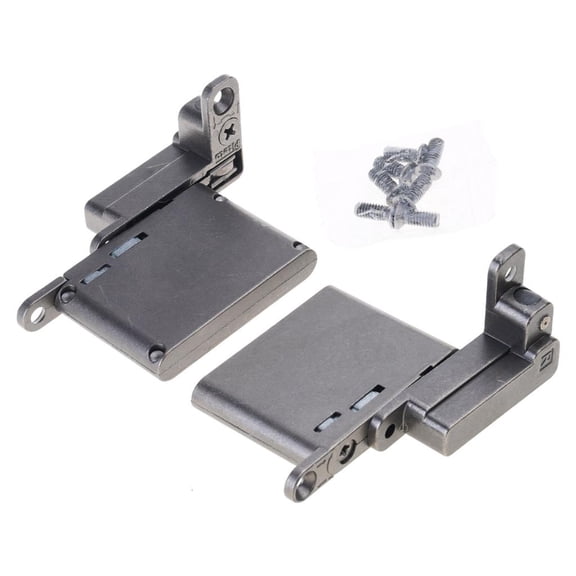 2Pcs Aluminum Frame Glass Door Hinges Hydraulic Cushion Upper and Lower Hinges Up and Down Shafts Concealed Hinge
