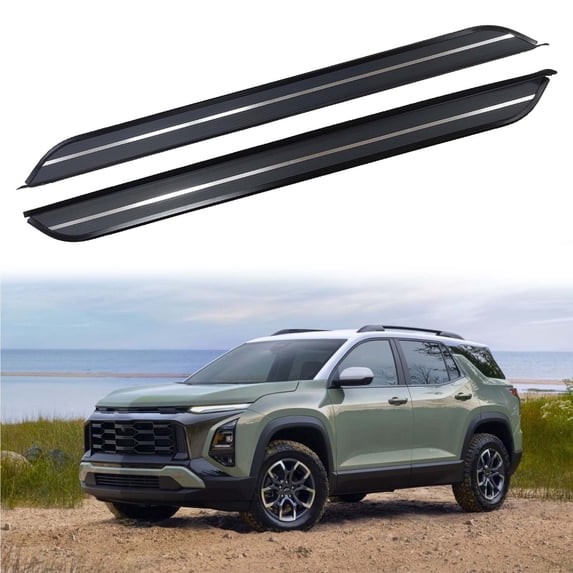 2Pcs Aluminum Running Boards Fit for Chery Chevrolet Equinox 2025 2026 Fixed Nerf Bars Side Steps with Brackets (35)