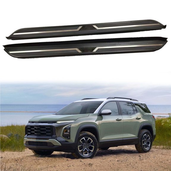 2Pcs Aluminum Running Boards Fit for Chery Chevrolet Equinox 2025 2026 Fixed Nerf Bars Side Steps with Brackets (57)