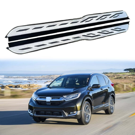 2Pcs Aluminum Running Boards Fit for Honda CRV CR-V 2017 2018 2019 2020 2021 2022 Fixed Nerf Bars Side Steps with Brackets (1)