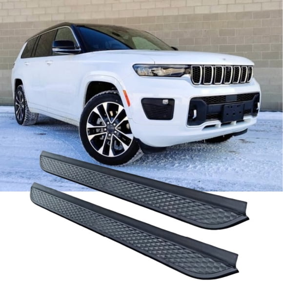 2Pcs Aluminum Running Boards Fixed Nerf Bars Side Steps with Brackets Compatible with Jeep Grand Cherokee L 2022-2026