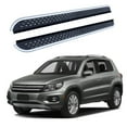 thumbnail image 1 of 2Pcs Aluminum Running Boards Fixed Nerf Bars Side Steps with Brackets Compatible with VW Touareg 2011-2018(LB), 1 of 9
