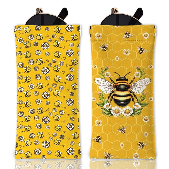 2Pcs Animal Themed Soft Glasses Case for Watches Phones Makeup Brushes Imitation Leather