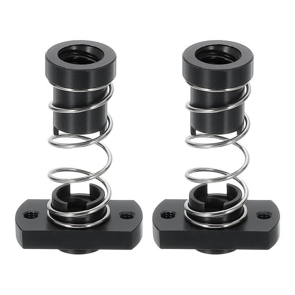 2Pcs Anti Backlash Spring Loaded Nut(2mm Pitch, 2 Start, 4mm 2-M3 Holes)