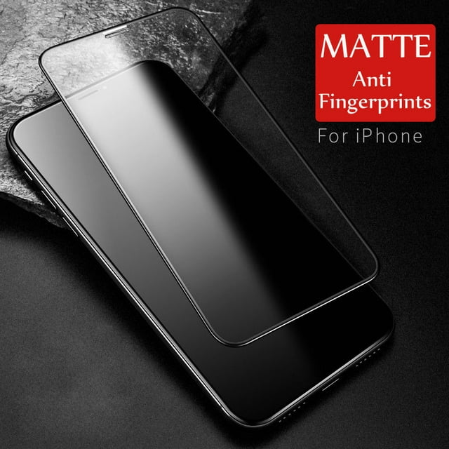 2Pcs Anti Blue Ray Fingerprint Matte 9H Tempered Glass for iPhone X XS