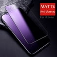 2Pcs Anti Blue Ray Fingerprint Matte 9H Tempered Glass for iPhone X XS
