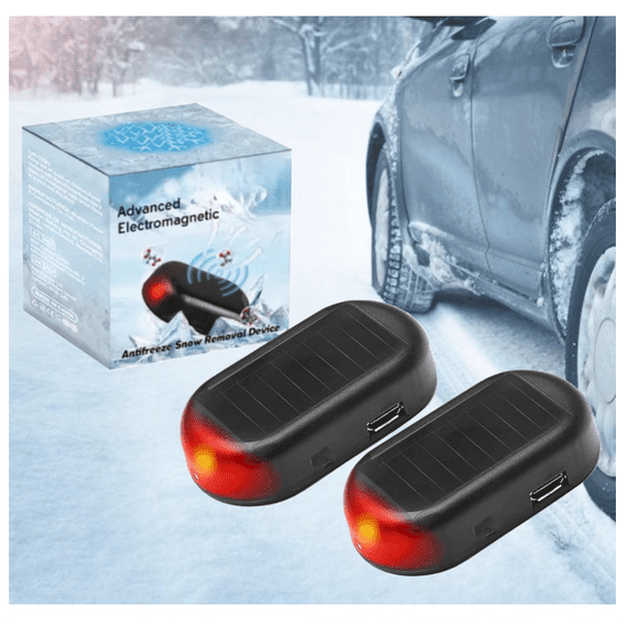 2Pcs Anti-Freeze Electromagnetic Car Snow Removal Device, 2025 Upgrade Car Interference Antifreeze Instrument, New Electromagnetic Car Snow Removal Device for Winter Commute Ice Frost Removal on Cars