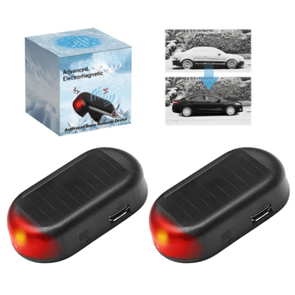 2Pcs Anti-Freeze Electromagnetic Car Snow Removal Device, 2026 Upgrade Car Interference Antifreeze Instrument, Electromagnetic Car Snow Removal Device for Winter Commute Ice Frost Removal on Cars