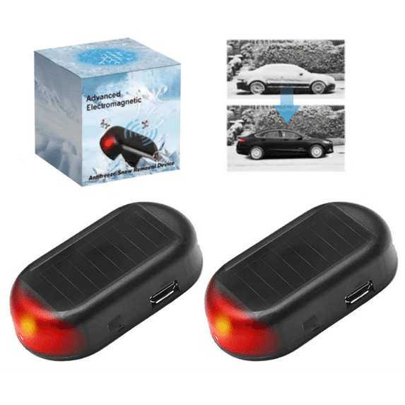 2Pcs Anti-Freeze Electromagnetic Car Snow Removal Device, 2026 Upgrade Car Interference Antifreeze Instrument, Electromagnetic Car Snow Removal Device for Winter Commute Ice Frost Removal on Cars