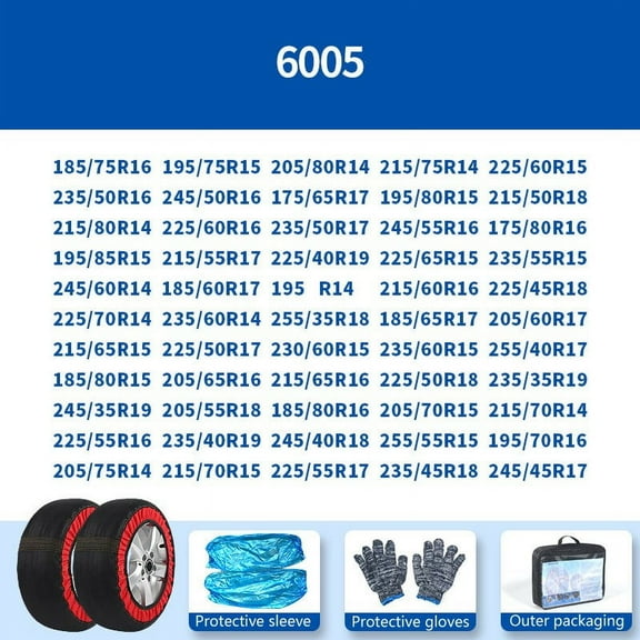 2Pcs Anti-Skid Chains Car Wheel Tire Chain Snow Socks Winter 6005