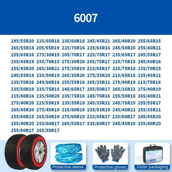 2Pcs Anti-Skid Chains Car Wheel Tire Chain Snow Socks Winter 6007