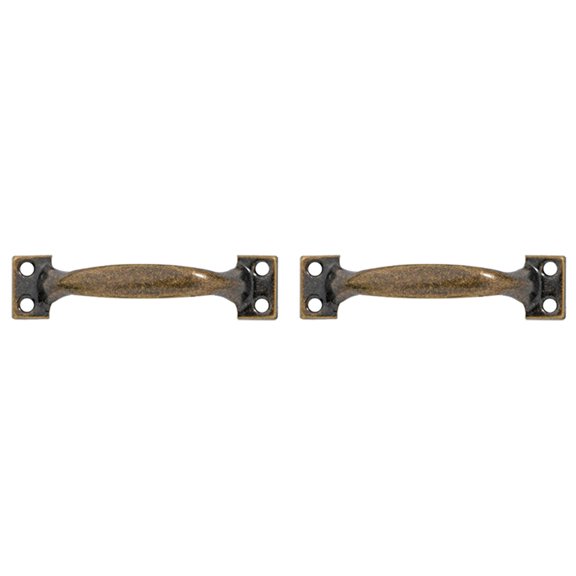 2Pcs Antique Bow Style Door Pull Handle Heavy Barn Door Handle 5 In Fence Gate Handle Coating Easy To Install Metal Sliding Door Pulls For Garage Pantry 11.9X2.6X2.7Cm