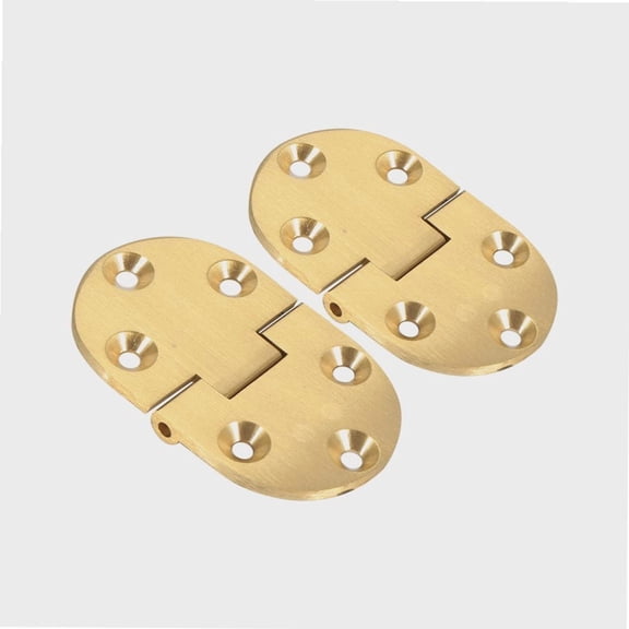 2Pcs Antique Brass Hinges Connectors,Tray Hinge Round Edge With Screws Folding Flap,Jewelry Box Hardware Hinges for Wooden Box,Handmade Crafts, Sheds, Furniture