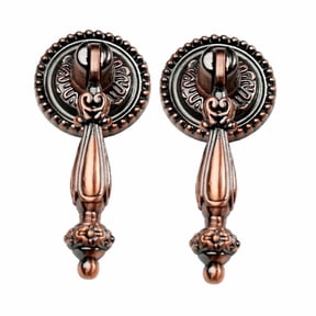 2Pcs Antique Bronze Cabinet Knobs, European Style Drawer Pulls for Kitchen Cupboard, Dresser, Wardrobe and Vanity Hardware
