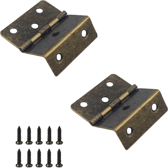 2Pcs Antique Bronze Three-Folding Hinges, 43x20mm Decorative Box Hinges ...