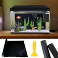 thumbnail image 1 of 2Pcs Aquarium Background Cling Under $5! Yrmaups Static Cling Aquarium Background, Fish Tank Adhesive Film Set, Underwater Scene Decoration for Freshwater Saltwater Tank, Easy Install PVC, 1 of 7