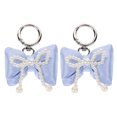 thumbnail image 1 of 2Pcs Artificial Bow Keychain Chic Bag Charm Functional Accessory Bow Pendant With Imitation Keychain Women Backpack Hanging Key Chain Pendant, 1 of 6