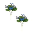 thumbnail image 1 of 2Pcs Artificial Butterflies Branches, 11.4 Inch Butterfly Floral Stakes with Colorful Flowers, Butterflies Decor for Wedding Home Garden Indoor Outdoor Arrangements and Party, 1 of 6