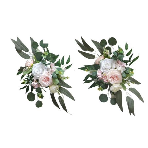 2Pcs Artificial Flower Swag for Wedding Reception Backdrops Sweetheart Table