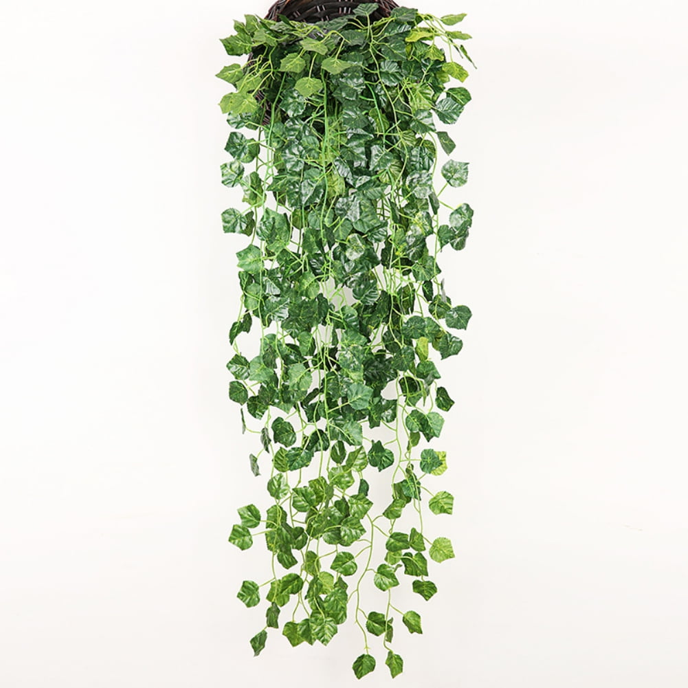 2Pcs Artificial Plants Wall Hanging Home Decor Green Vines Creeper Ivy