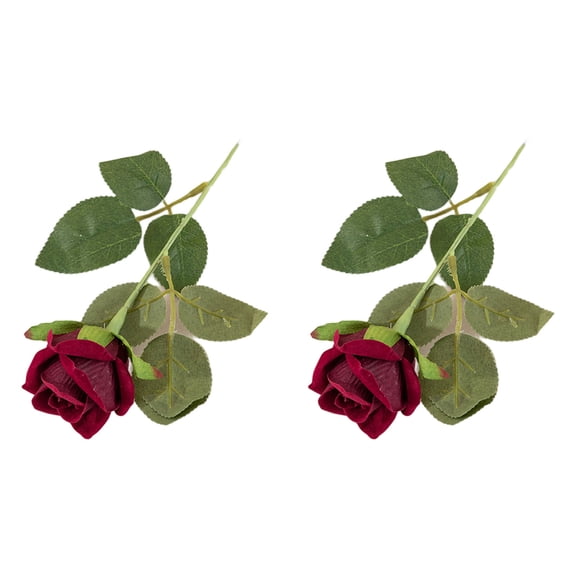2Pcs Artificial Rose No Watering Non-fading No-withering Multiple Layer Petals Simulation Rose Flower DIY Wedding Bouquet Decor Home Supplies