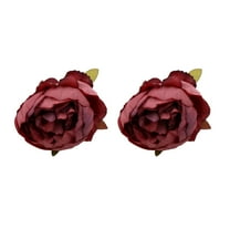 2Pcs Artificial Roses Flowers Foam Roses Bulk for DIY Wedding Bouquets Corsages Centerpieces Arrangements Baby Shower Cake Flower Decorations Craft Desk Decoration