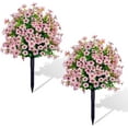 thumbnail image 1 of 2Pcs Artificial Violet Ball Topiary Trees with Ground Spikes for Outdoor, 23.6 in Fake Artificial Bushes Plants, UV Resistant Faux Greenery Shrubs Faux Plants for Front Door Garden, Yard, 1 of 11