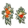 thumbnail image 1 of 2Pcs Artificial Wedding Arch Flowers Floral Decorations Multicolor Backdrop Decor Green Leaves Ceremony Signs for Arrangement Backdrop Decor, 1 of 8